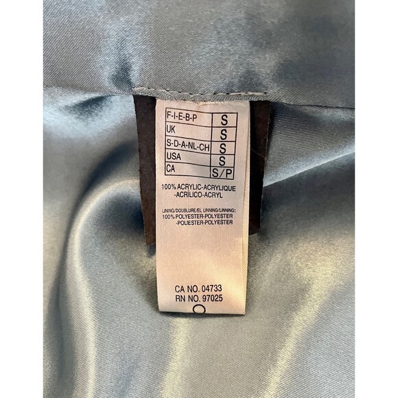 Vintage Y2K GROGGY Blue Faux Fur Coat with white Frosted Tips SZ Sm - Picture 8 of 12